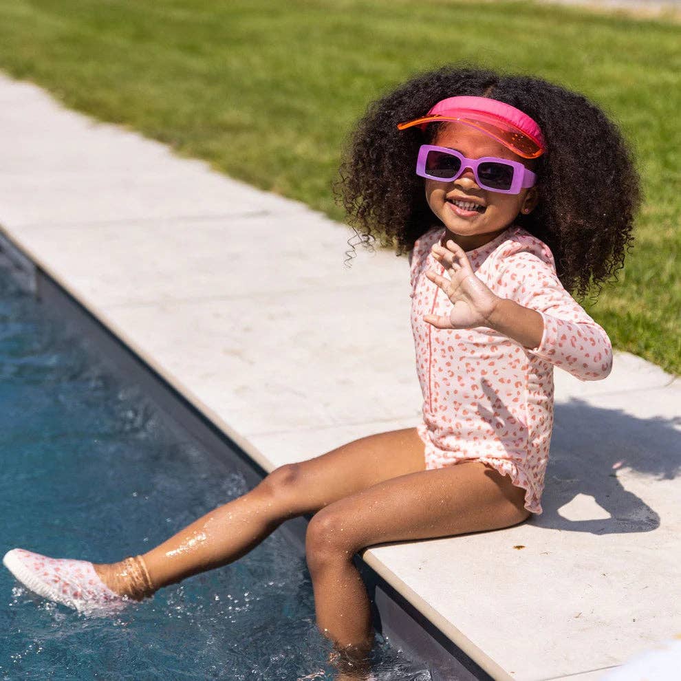 Maillot de bain anti-UV filles avec manches - Vieux rose - Hidaya