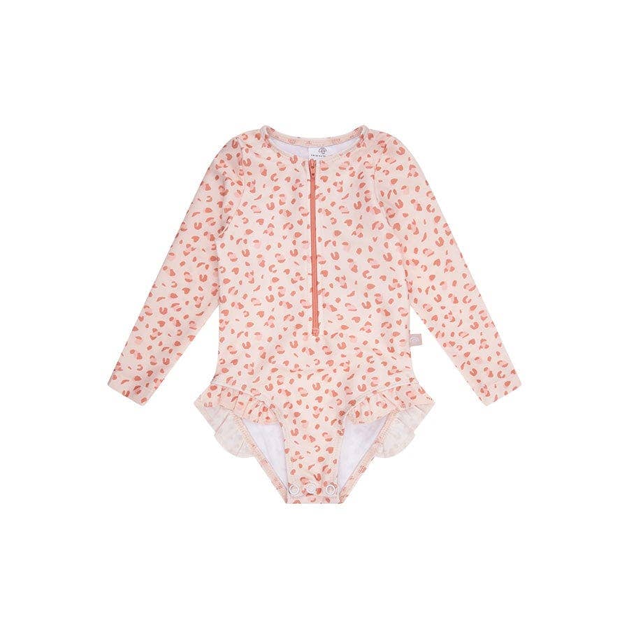 Maillot de bain anti-UV filles avec manches - Vieux rose - Hidaya